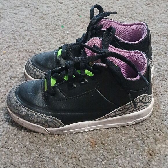 Nike Air Jordan 3 Cement Electric Green (DA2305-003) Toddler's Size 10C GUC - Picture 1 of 8
